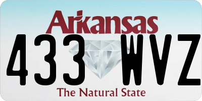AR license plate 433WVZ