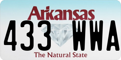 AR license plate 433WWA