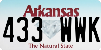 AR license plate 433WWK