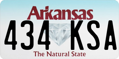 AR license plate 434KSA