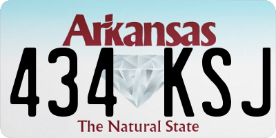 AR license plate 434KSJ