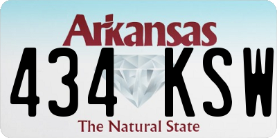 AR license plate 434KSW