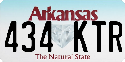 AR license plate 434KTR