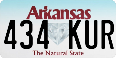 AR license plate 434KUR