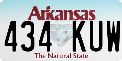 AR license plate 434KUW