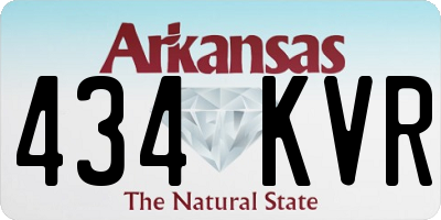 AR license plate 434KVR
