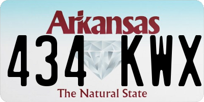 AR license plate 434KWX