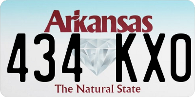 AR license plate 434KXO