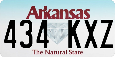 AR license plate 434KXZ