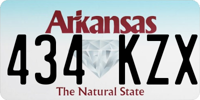 AR license plate 434KZX