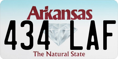 AR license plate 434LAF