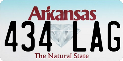 AR license plate 434LAG