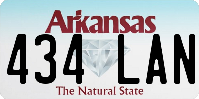 AR license plate 434LAN