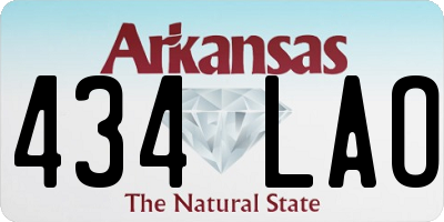 AR license plate 434LAO