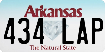 AR license plate 434LAP