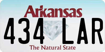 AR license plate 434LAR