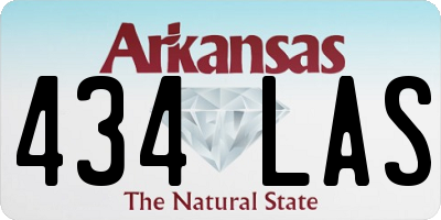 AR license plate 434LAS