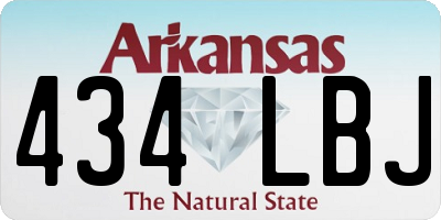 AR license plate 434LBJ