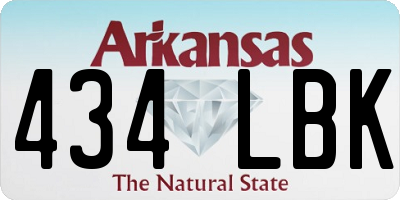 AR license plate 434LBK