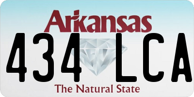 AR license plate 434LCA