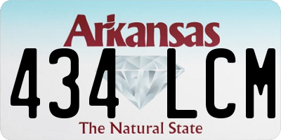 AR license plate 434LCM