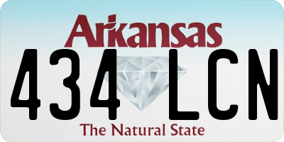AR license plate 434LCN