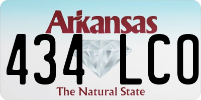 AR license plate 434LCO