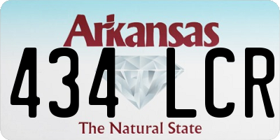 AR license plate 434LCR
