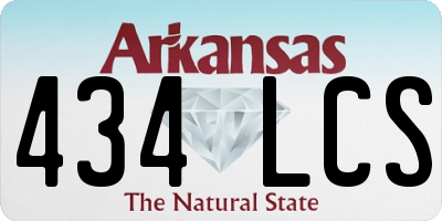 AR license plate 434LCS