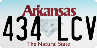 AR license plate 434LCV