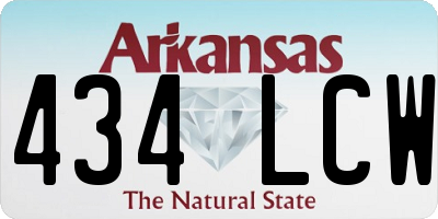AR license plate 434LCW