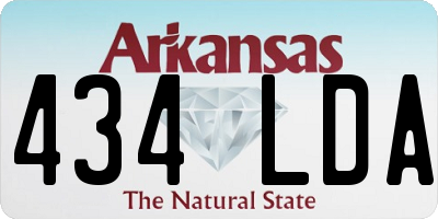 AR license plate 434LDA
