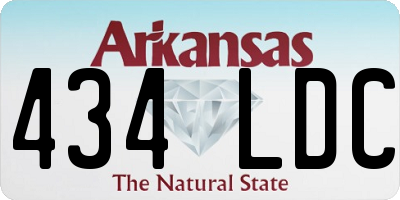 AR license plate 434LDC