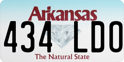 AR license plate 434LDO
