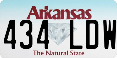 AR license plate 434LDW