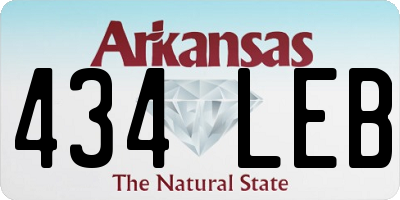 AR license plate 434LEB