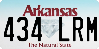 AR license plate 434LRM