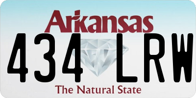 AR license plate 434LRW
