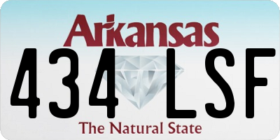 AR license plate 434LSF