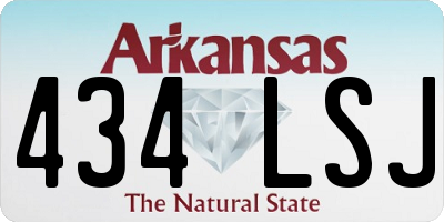 AR license plate 434LSJ
