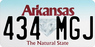 AR license plate 434MGJ