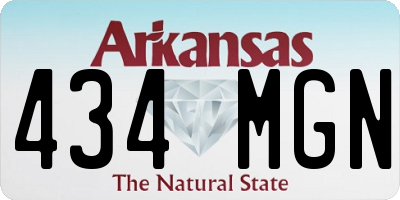 AR license plate 434MGN