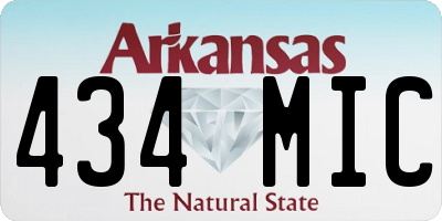 AR license plate 434MIC
