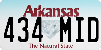 AR license plate 434MID