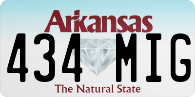 AR license plate 434MIG