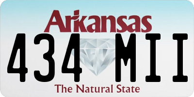 AR license plate 434MII