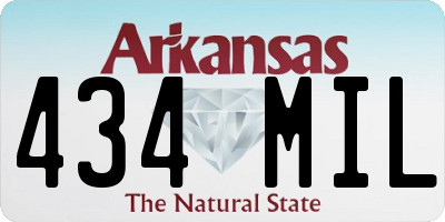 AR license plate 434MIL