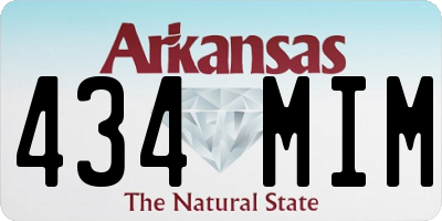 AR license plate 434MIM