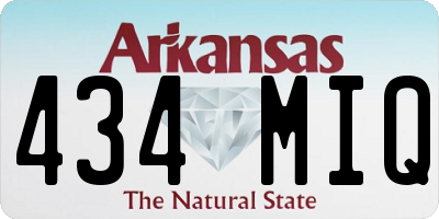 AR license plate 434MIQ