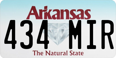 AR license plate 434MIR
